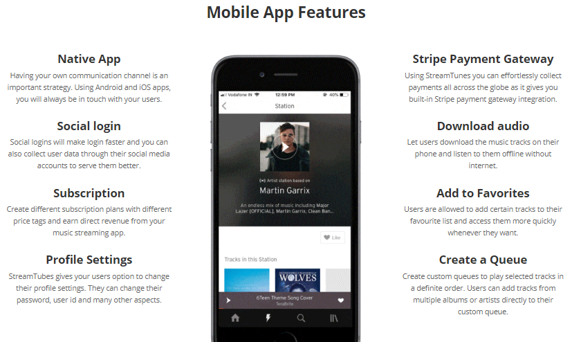 mobile app features