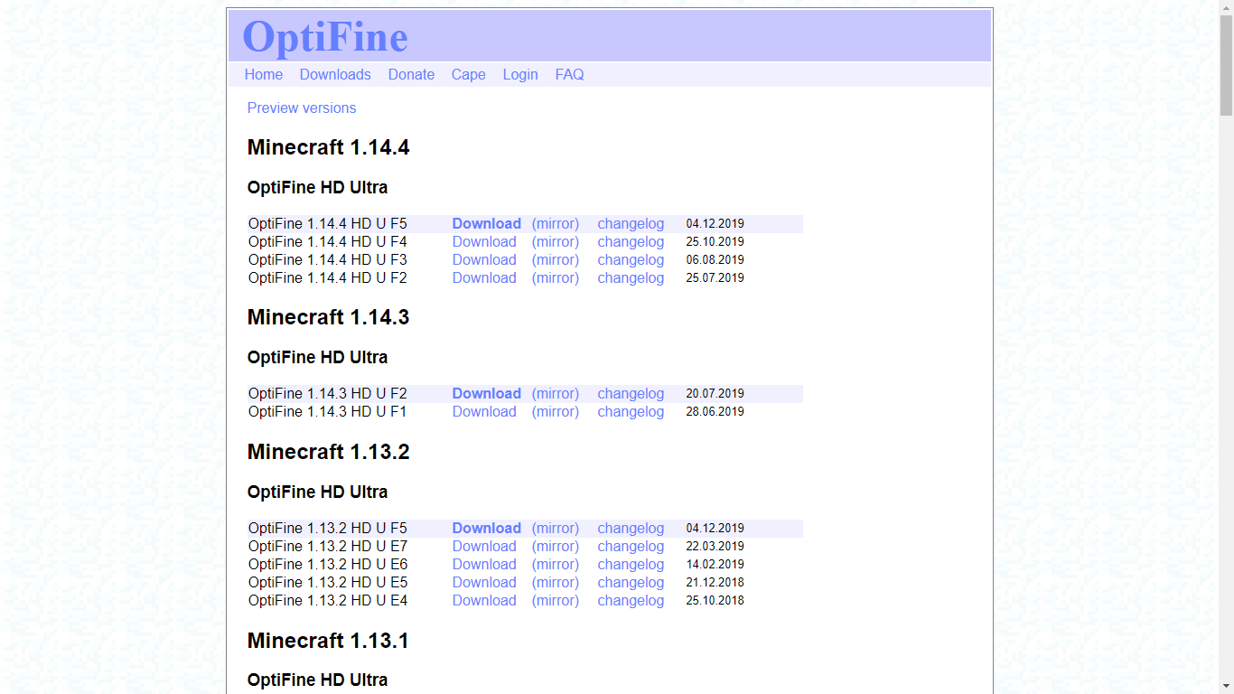 1.16 optifine download