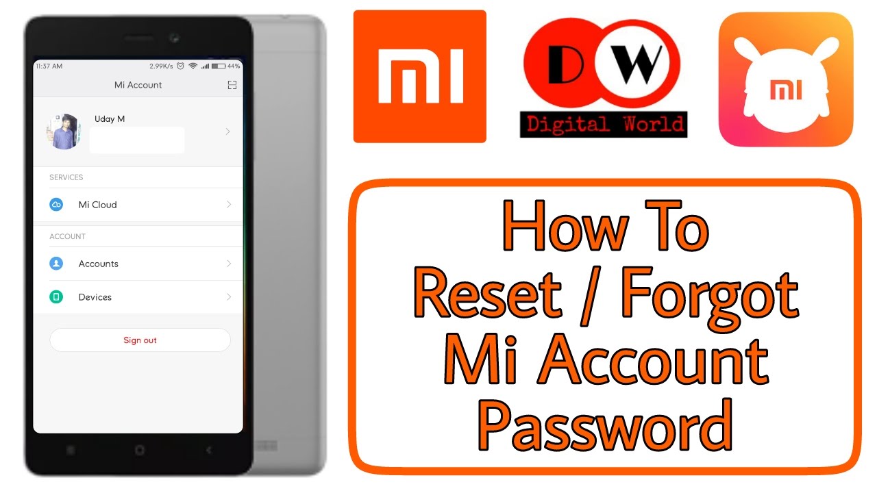 How to reset Mi account password? CKAB