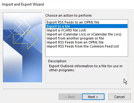 export .pst from outlook 2016 on mac