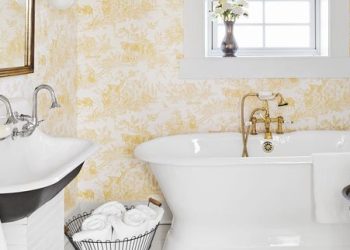 Is Custom Peel And Stick Wallpaper In Your Bathroom Reno Budget?